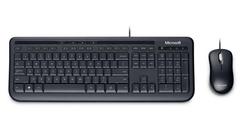 TECLADO E MOUSE MICROSOFT WIRED 600 MULTIMIDIA PT - PN APB-00005